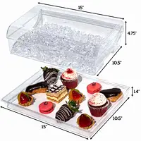 serving tray with ice